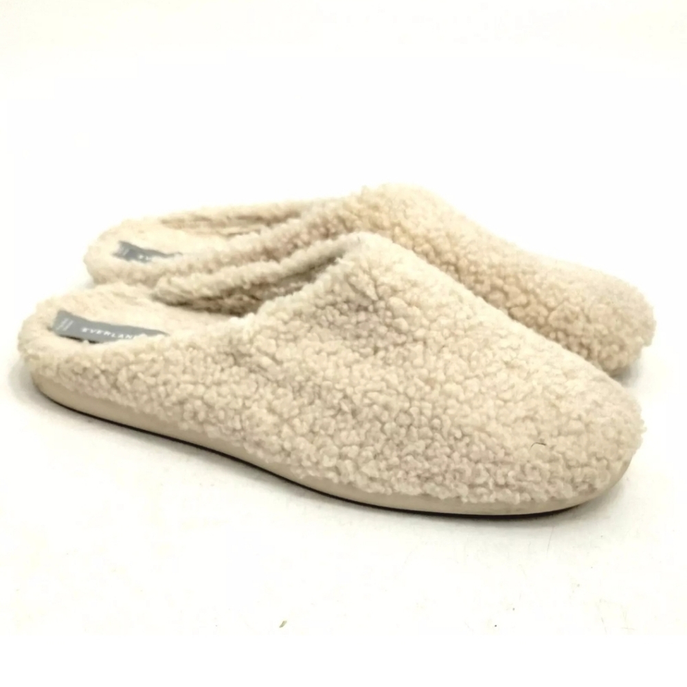 Everlane Renew Teddy Sherpa Slippers‎ Cream